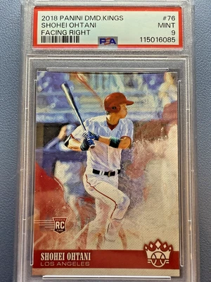 2018 Panini Diamond Kings Shohei Ohtani Rookie RC Facing Right PSA 9 - Image 1 of 2