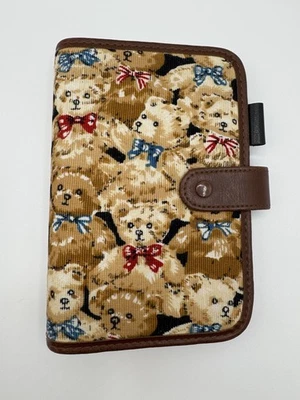Vintage Fabric Teddy Bear Travel Notebook Planner Diary w/Pen Loop No Inserts - Image 1 of 4