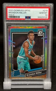 2023 Donruss Optic Brandon Miller #219 Holo Silver Prizm Rookie Card RC PSA 10 - Bild 1 von 3