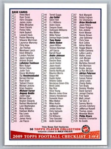 2009 Topps #1 Checklist: 1-234 Checklists Pink - Picture 1 of 2