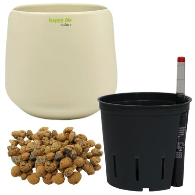 happy nature Set 4-teilig Keramik Blumentopf Sylt panna Hydrokultur - Bild 1 von 4