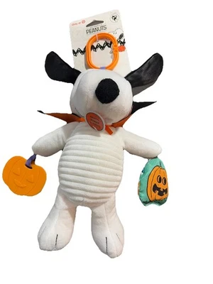 Peanuts Halloween Snoopy Baby Activity Toy Rattle Pumpkin New - Image 1 of 4