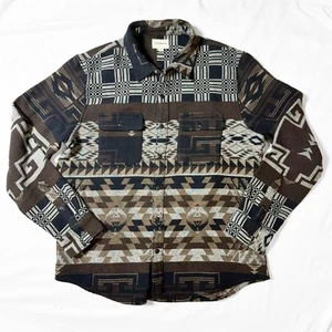 Lucky Brand Southwest Aztec Shacket Jacket Mens Sz L Button Up Shirt NWT - Picture 1 of 8
