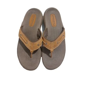 Sandalia Sperry Para Hombres Top-Sider Santa Cruz Slide Cuero Marrón Talla 12M Excelente - Imagen 1 de 8