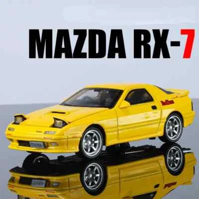 1:32 Initial D Mazda RX7 Alloy Diecast Toy Car Model with Sounds And Lights - Image 1 of 3