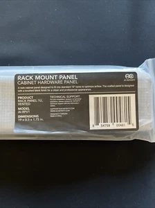 Accessoire Panneau Rack Ventilé 1U Espace pour Montage en Rack 19", Aluminium Noir Premium - Photo 1/3