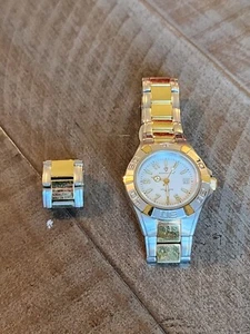 Momentum Womens Stella Maris Two Tone Stainless Steel Pearl Dial Watch Needs Bat - Picture 1 of 5