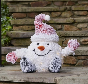 Seasonal LLC - Snowbaby with Santa Hat Pre-Lit - 20 inch - Picture 1 of 4