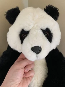 The Bercor Collection PANDABÄR realistisch Plüsch Stofftier Leder Nasenkrallen sitzen - Bild 1 von 7