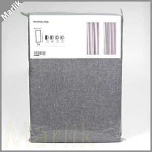 Ikea HANNALENA Room Darkening Curtains, 1 pair, 57x98 ½", Gray 904.108.75, NEW - Picture 1 of 2