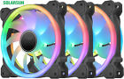 [3er-Pack] RGB LED Computergehäuse Lüfter PC Kühllüfter 120 mm adressierbar RGB MB Sync