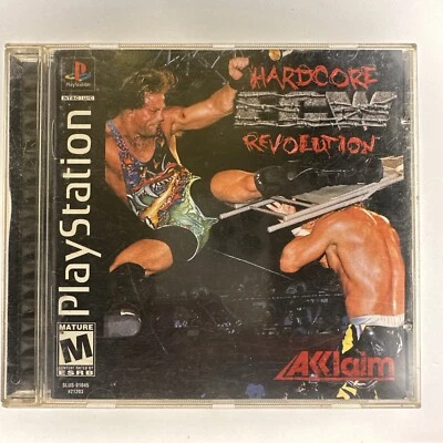 Hardcore ECW Revolution PlayStation 1 PS1 Black Label REG Card Complete - Image 1 of 3