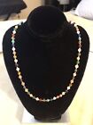 14k Gold and 4.5mm Stone Bead Necklace