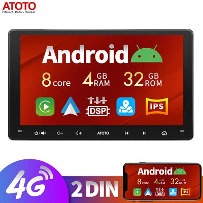 ATOTO S8MS 9 Zoll Android Autoradio ChatGPT GPS 4G LTE Wireless Carplay 4+32GB - Bild 1 von 4