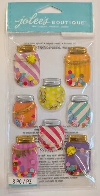 Jolee's Confeti Tarro de Masón Cúpulas Cumpleaños Fiesta Decoraciones Álbum de Recortes Pegatinas Foto 1 de 2