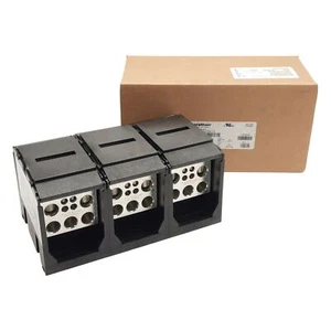 Marathon 1353706CH Power Distribution Terminal Block w/ Cover, 3-Pole, 600V 950A - Picture 1 of 7