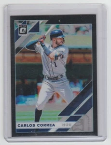 CARLOS CORREA Astros 2019 Donruss Optic BLACK PRIZM #143 SP Parallel #15/25 SSP - Picture 1 of 2
