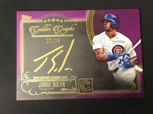 2016 Topps Five Star Jorge Soler #FSGC-JS Auto Signed Cubs Atlanta Braves Purple - Picture 1 of 2