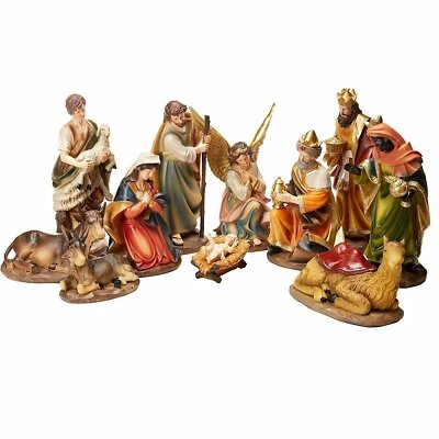 12 inch Tall 11-Piece Large Christmas Nativity Set Figurines for  Nativity scene - Image 1 of 4