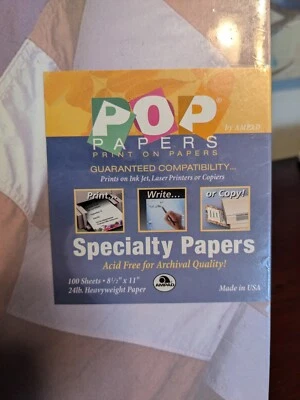 New Sealed Paper 100 Count Package American Flag POP Specialty Papers Printer - Image 1 of 4