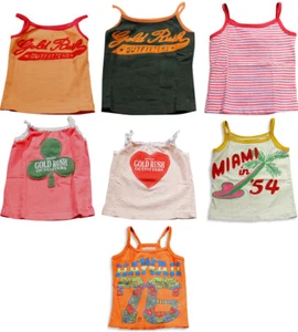 Gold Rush Outfitters Little Girls Cotton Novelty Tank Spaghetti Strap Tops Shirt