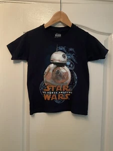 Boys Disney Star Wars Navy Blue T-shirt age 4-5 years - Picture 1 of 3