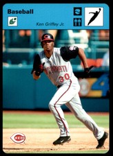 2005 Leaf Sportscasters Ken Griffey Jr #25 Blue Leaping-Ball /30 Cincinnati Reds