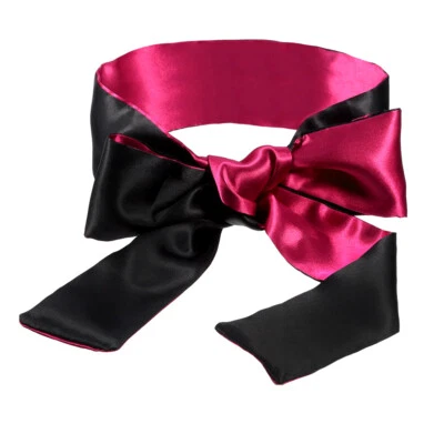 PASSIONJEWELLERY2017 Double Sided Soft silky Blindfold Maroon Black Women Adult couple sex gift UK