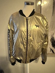 Pink jacket, gold, and black women Size Small - Picture 1 of 7