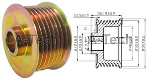 ALTERNATOR PULLEY 7 Groove For Jaguar XK8 V8 4.0L 1997-2003, XK8 V8 4.2L 2003 - Picture 1 of 3