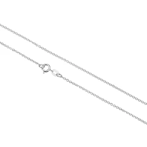 14K Real Solid White Gold Diamond-Cut Thin Dainty Cable Chain Necklace 16"-20" - Picture 1 of 10