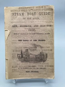Antique tourist booklet Steam Boat Guide Up the River Thames Hampton late 19th C - Picture 1 of 12