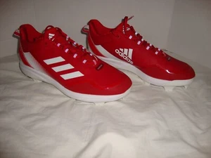 Neu Herren S23880 Adidas Icon 7 niedrig geformte TPU Baseballstollen Größe 12,5 rot - Bild 1 von 9