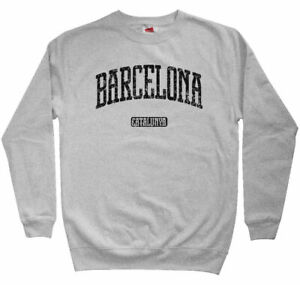 Barcelona Sweatshirt - Spain Espana Catalunya FCB Soccer Crewneck - Men S to 3XL