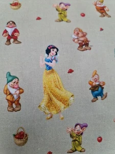 Disney Fabric 100% Cotton Snow White Fabric 60" wide sold by full meter - Picture 1 of 3