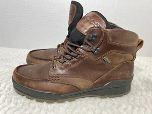 ECCO Track 25 Gore Tex Mid Hiking Boots Waterproof Leather Bison Men’s 46C US 12 - Picture 1 of 15