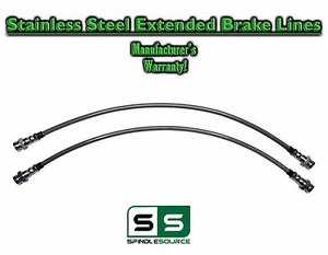 Stainless Extended Length FRONT LIFT Brake Lines, fits 2007 - 2018 Toyota Tundra - Foto 1 di 1