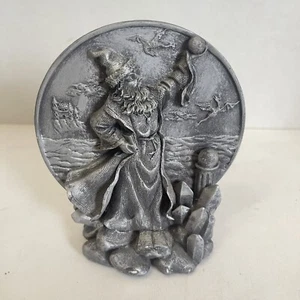 Fantasy Wizard Ocean Scene Figure 4.25” Tall Possibly Resin? - Picture 1 of 8
