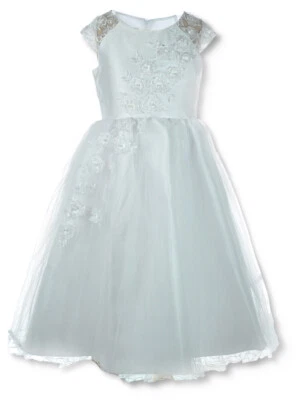 Bonnie Jean Girls' Flower Cascade Communion Dress - Image 1 of 2