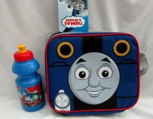 BLUE THOMAS THE TRAIN LOCOMOTIVE 9.5" INSULATED LUNCH BAG+15OZ WATER BOTTLE-NEW! - Picture 1 of 1