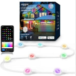 100FT LED Permanent Outdoor Eaves Lights Smart RGB IC WIFI Bluetooth APP Control - Picture 1 of 17