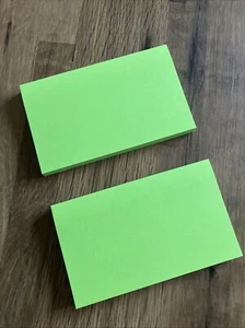 3M SUPERHAFT 127mmx75mm (5” x 3”) Post It Notizblock, REF: 655, KARNEVALSGRÜN x 2 - Bild 1 von 10