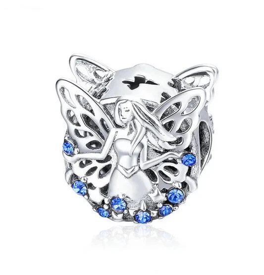 Charm Perle - 925 Silber - Elfe Schmetterling - Anhänger für Armband - Bild 1 von 1