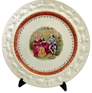 Frangonard M Lombosk Stunning Vintage PlateAmsterdam Garden Music Scene - Picture 1 of 13