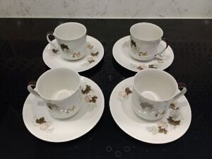 Royal Doulton Westwood  SET OF FOUR Tea Cups & Saucers