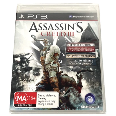 Assassins Creed III PS3 PlayStation 3 Special Edition (2012)New & Factory Sealed - Image 1 of 4