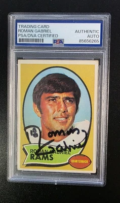 Roman Gabriel 1970 Topps PSA DNA Autograph Rams - Image 1 of 2