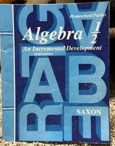 Saxon: Algebra 1/2 Homeschool Packet Answer Key Only - Acceptable Condition - Picture 1 of 3
