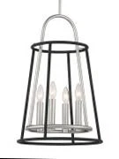 Eurofase Lighting 39423 Campana 4 luces 14"W vela cónica - negra Foto 1 de 4