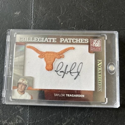 2008 Donruss Elite Дополнительное издание Collegiate Patches Auto Taylor Teagarden /250 - Изображение 1 из 2